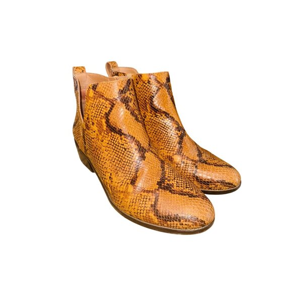 Vionic Hope Clara Snake Print Ankle Boot Arch Support Comfort Water resistant - Picture 2 of 12